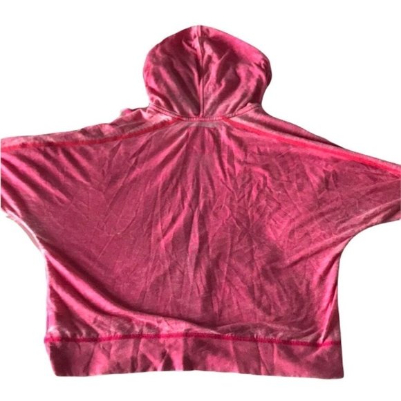 SO Lightweight Pink Stonewashed Full-Zip  Hoodie Sweatshirt Jacket - Size XL(Jr) - Picture 3 of 4